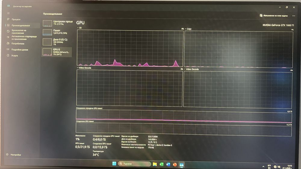i5-13500 / 32GB RAM / 1TB SSD / GTX 1660 Ti