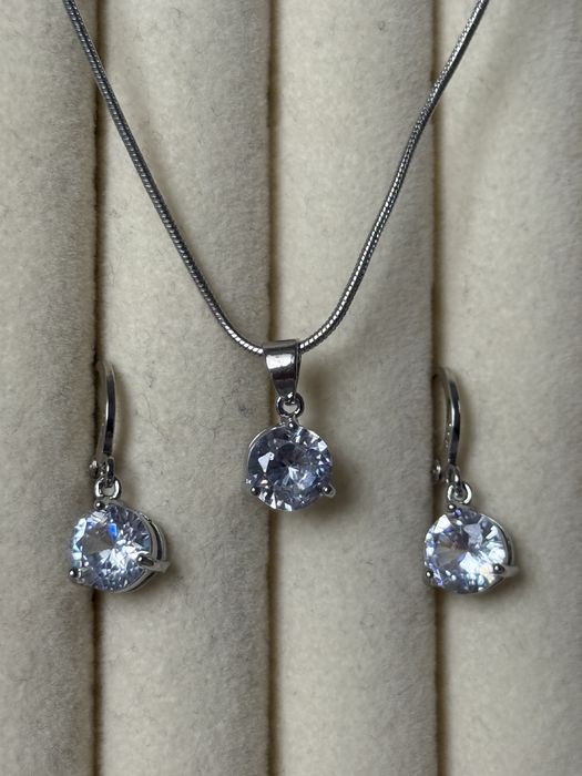 Set lantsior si cercei argint 925