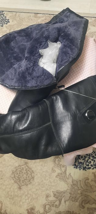 Сапоги кожанные и замшевые