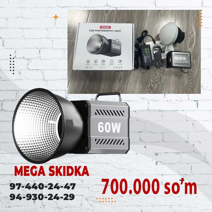 Свет карманный для фотостудий ZU-60 | Studiyo uchun chiroq ZU-60