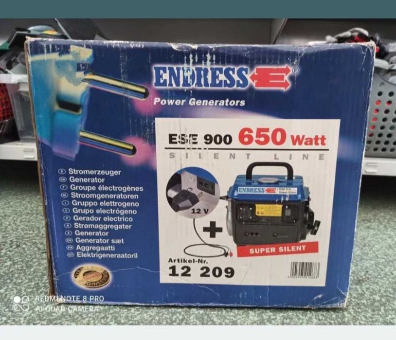 Generator de curent Endress ESE 900, 650 W. (NOU)