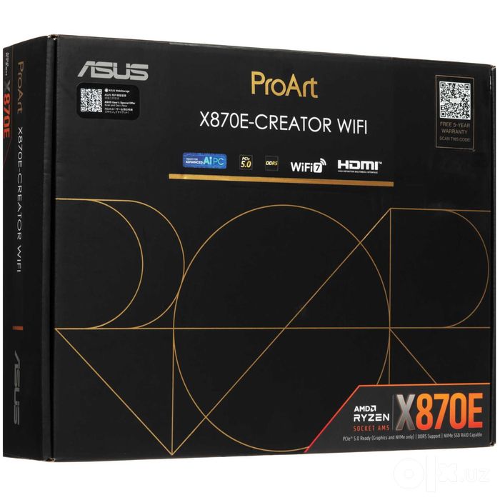 - Материнская плата MB Asus AMD AM5 ProArt X870E-Creator WiFi DDR5