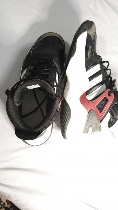 adidas Performance - Кожени спортни обувки Street Spirit, Черен / Бял