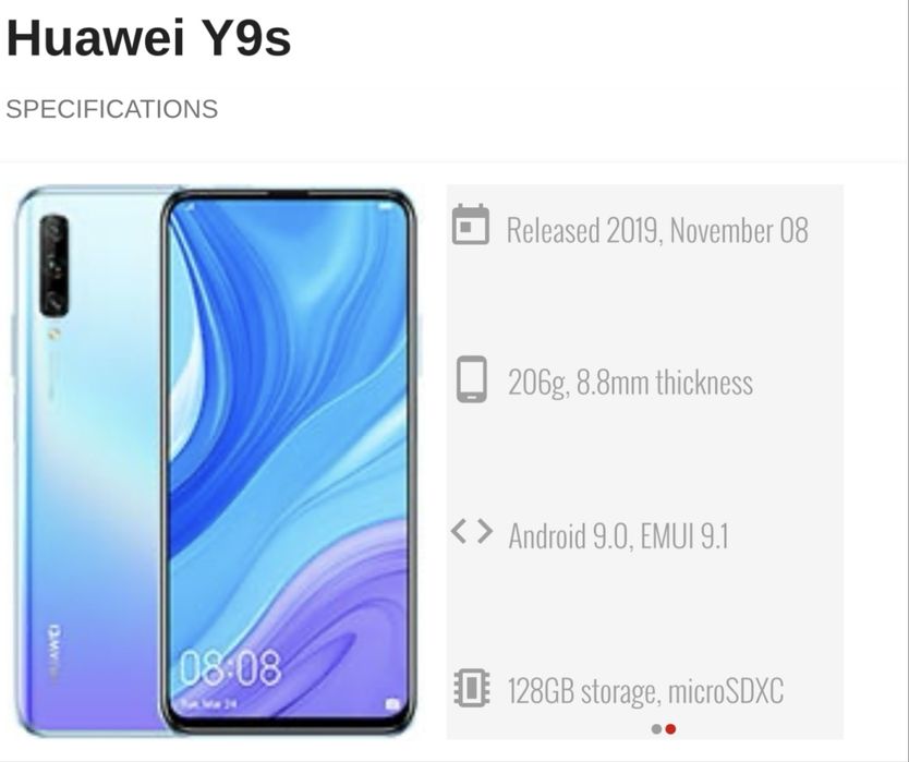 Vand HUAWEI Y9s in stare excelenta!!! Extrem de rar folosit!!