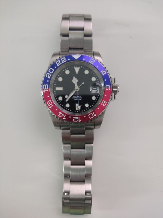 Rolex GMT master homage. Pepsi  no logo