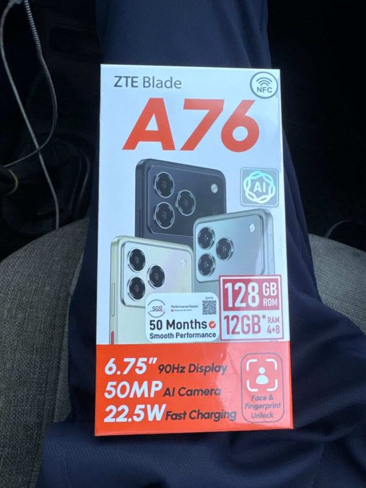 ZTE A76 128 gb 1 кун ишлаган