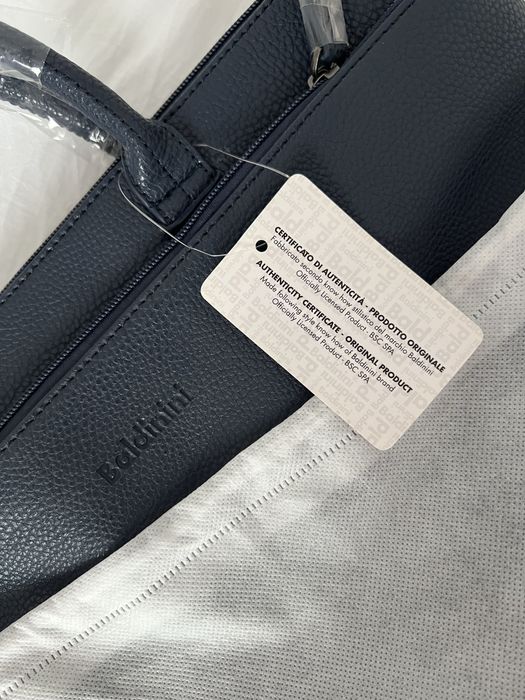 Geanta laptop / servieta Baldinini albastru inchis - noua, cu eticheta