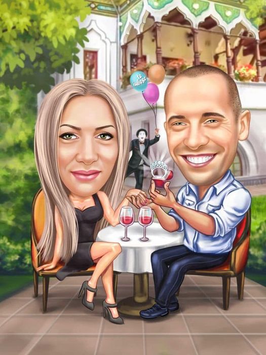 Карикатура за Двойка, Семейство, Влюбени - Перфектният подарък