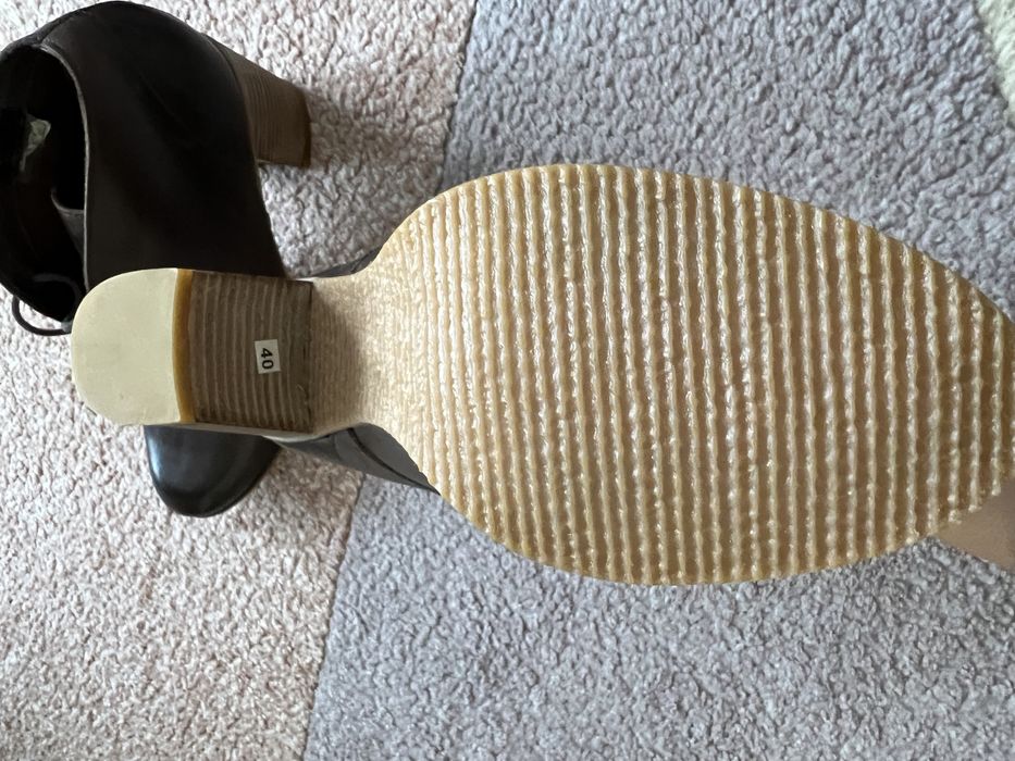 Vand ghete botine noi piele maro Tourbillon - mărimea 40