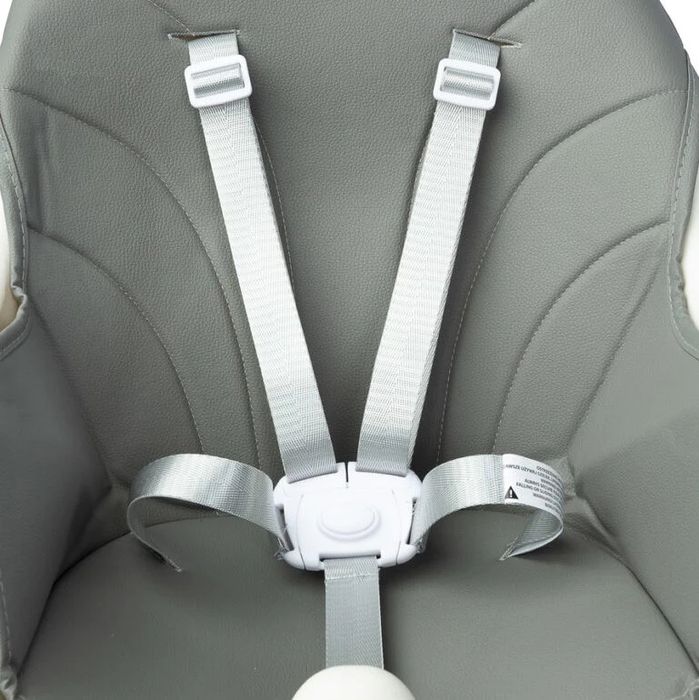 Scaun de Masa Pliabil 4in1 KinderVibe 6 Luni +, Tavita, Husa Detasabile,Roti, Centura Siguranta 5 Puncte,Ajustabil Inaltime, Cos Depozitare, Dove Grey