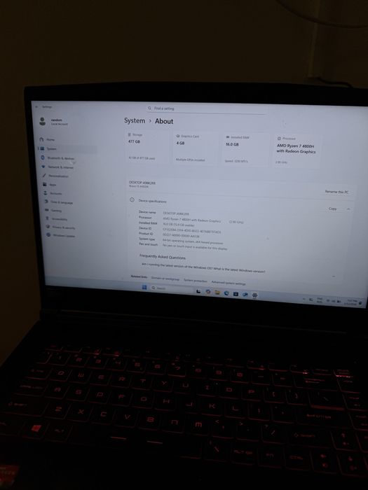 MSI Bravo 15 Gaming | Ryzen 7 4800H | RX 5500M 4GB | 144Hz | 16GB RAM