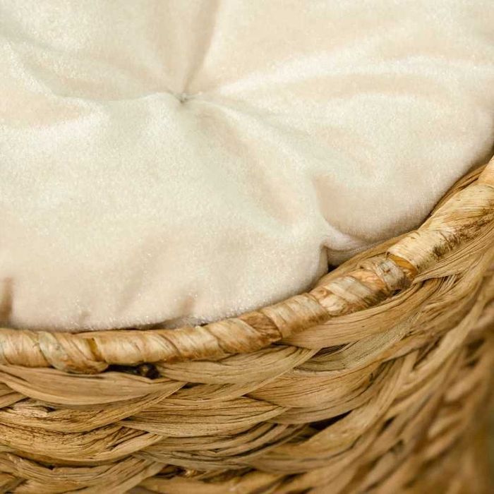 Драскалка за котки PawHut, 47 см, 2 пещери, възглавница