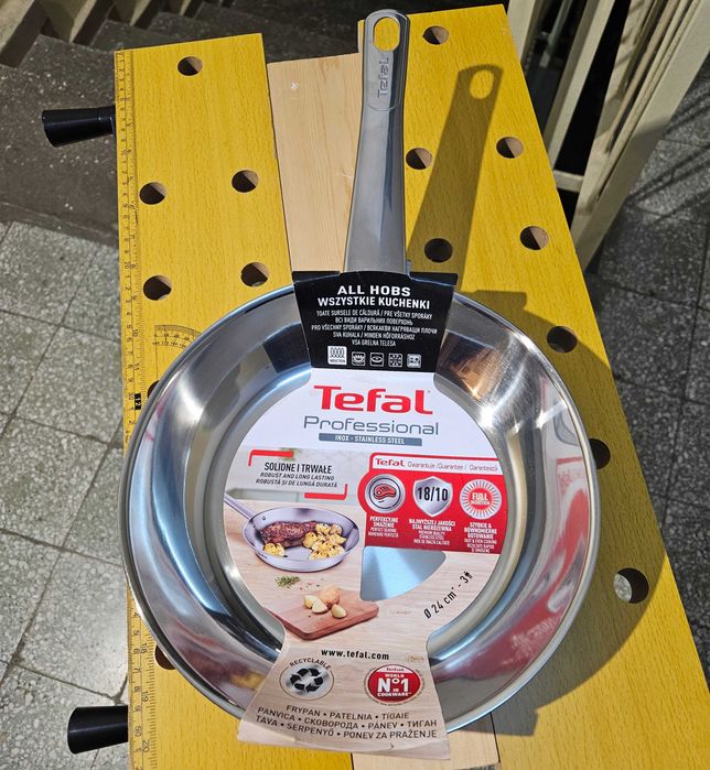 Tigaie Tefal Professional de 24 cm, inox, inductie invelis antiaderent