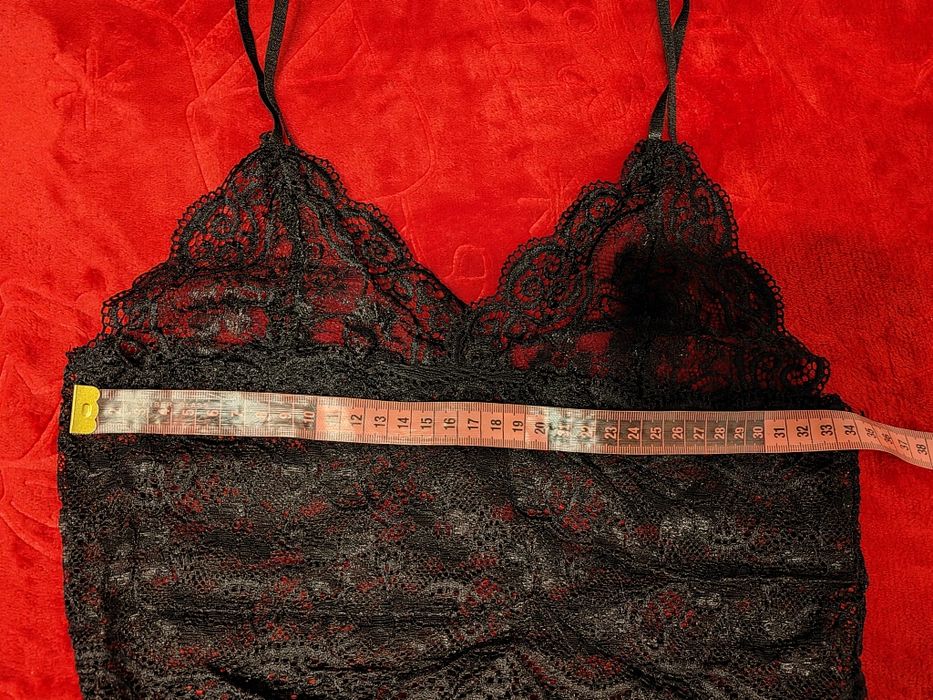 Lenjerie sexy maro cu top negru