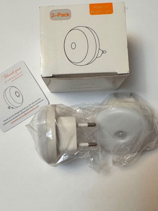 2 LED нощни лампи за контакт (Plug-in Night Light)