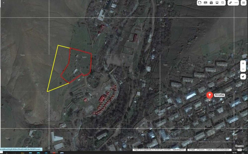 Продаётся участок 53 сотки с кадастром в Янгиабаде (сад и дом).