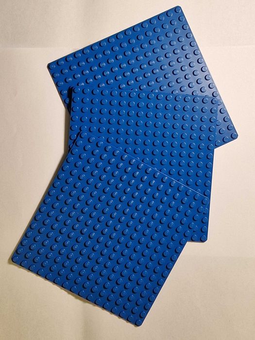 LOT 3 x Placă LEGO Baseplate 16x16 Albastru noi rare exclusive