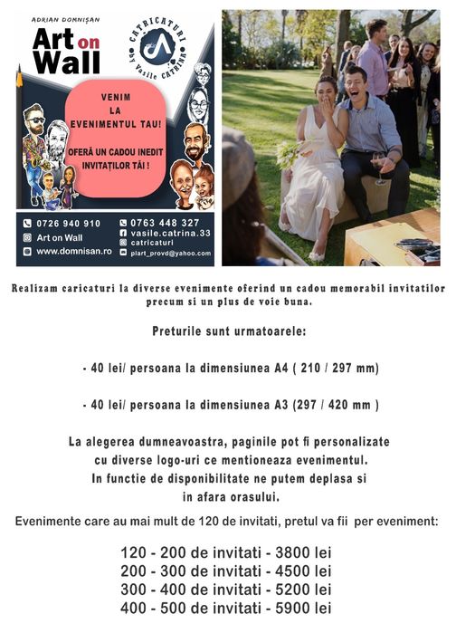 Marturii eveniment; caricatura; cadou