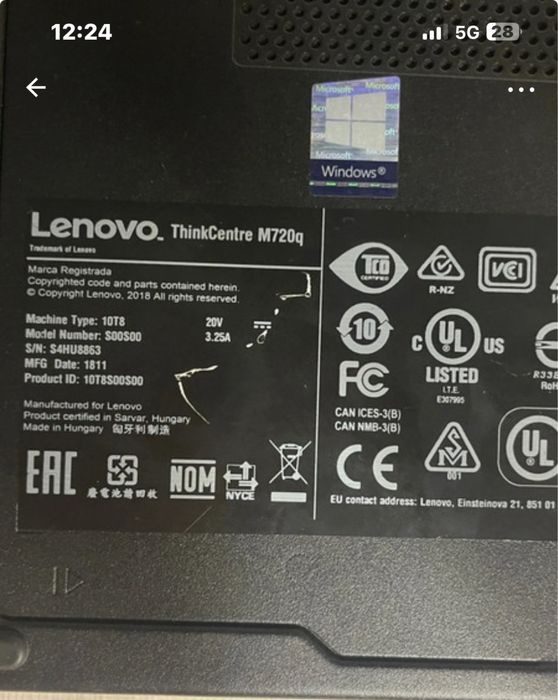 Mini pc Lenovo think centre 720q