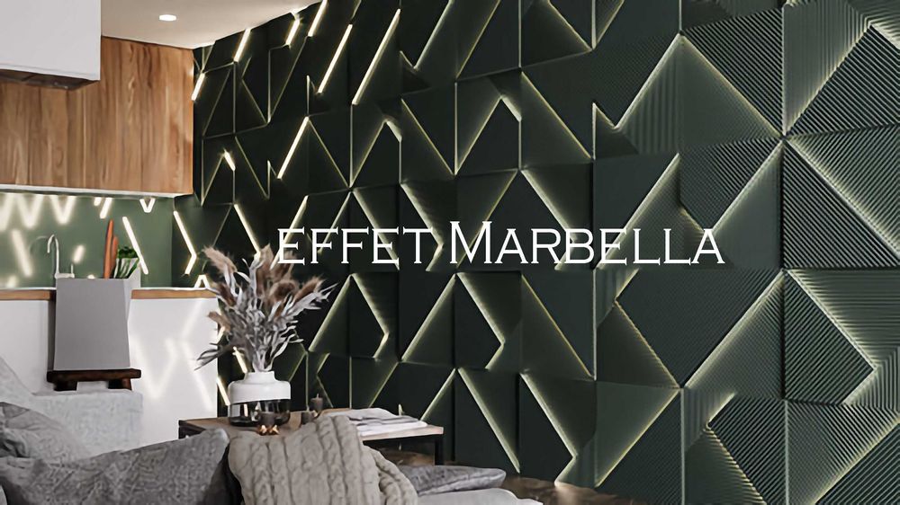 Декоративни 3D Led панели - 3д гипсови панели, облицовки за стени 0042