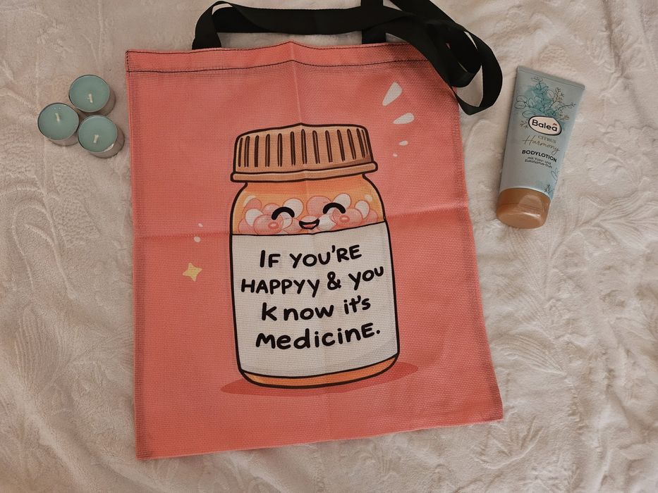 Платнени чанти с надпис