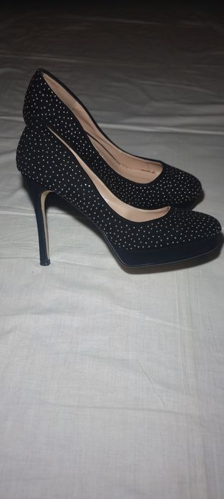 Pantofi din piele pt femei  cu toc