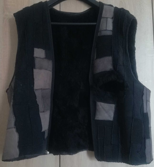 Мъжко яке,естествена кожа,топла подплата и яка,размер 56