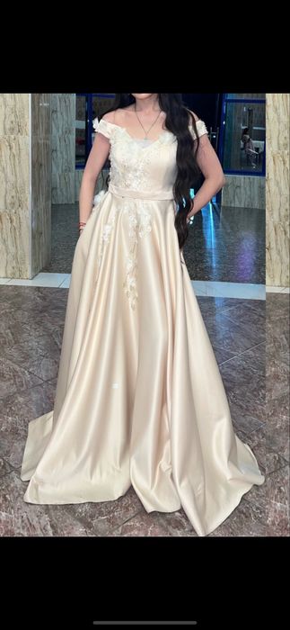 Палтье длинное вечернее