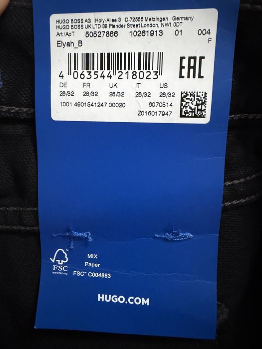 Дамски дънки Hugo Boss Elyah Blue Foil 28/32