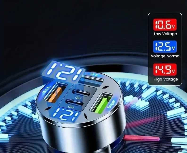 incarcatoare auto fast charge 66w iPhone Samsung Xiaomi Huawei Honor