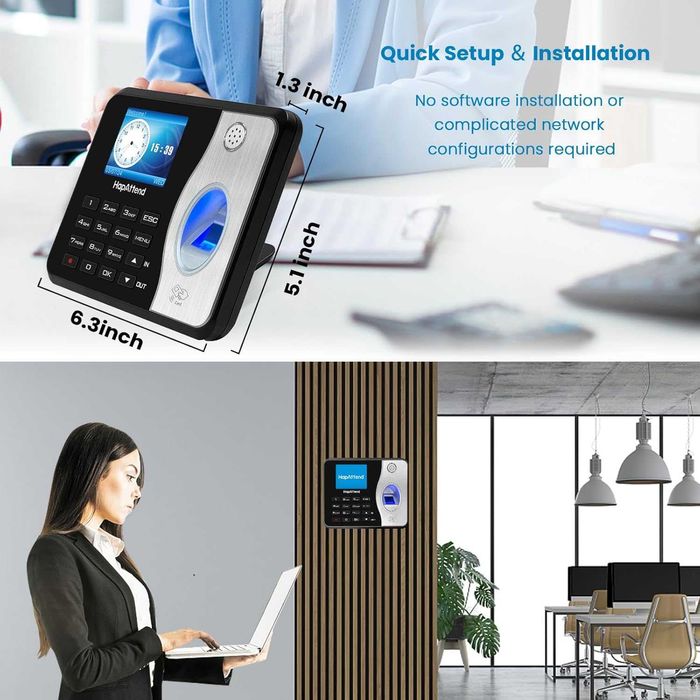 HapAttend Самостоятелна машина за присъствие, с 5 RFID карти, Н3