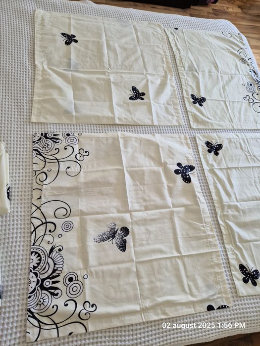 Lenjerie pat 220 x 240 doua persoane, 6 piese