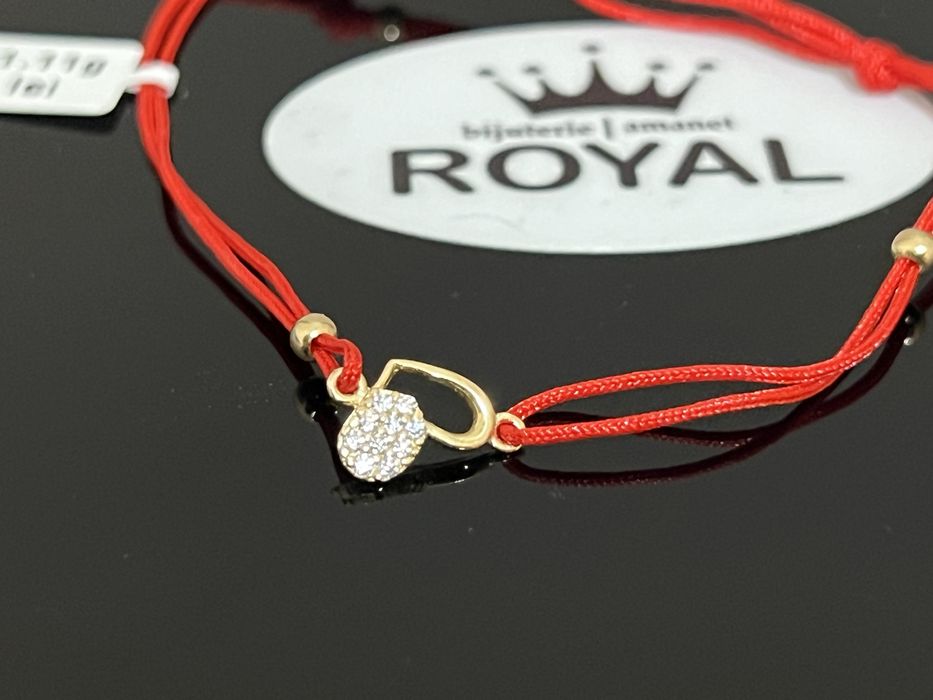 Bijuteria Royal CB : Bratara cu snur bile aur 14k 1,11 grame