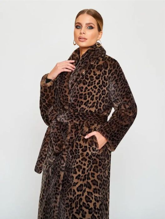 Леопардовая эко- шуба