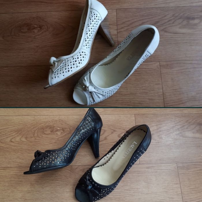 Туфли белые и черные (39 размер)