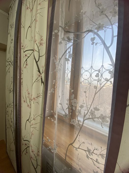 Шторы / японская сакура / тюль