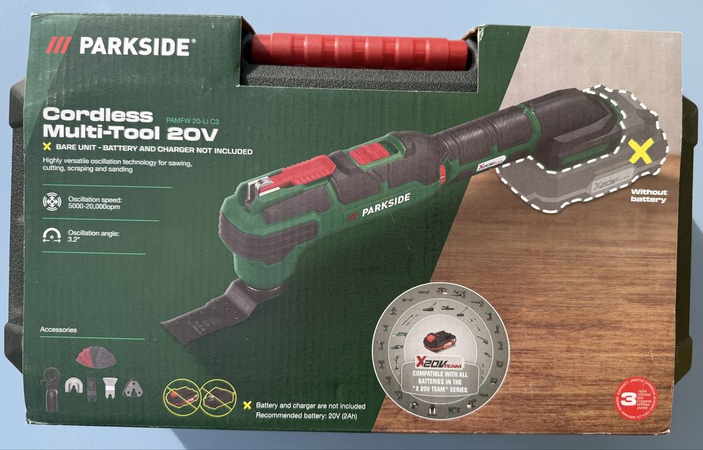 Unealta mutifunctionala pe acumulator 20v Parkside