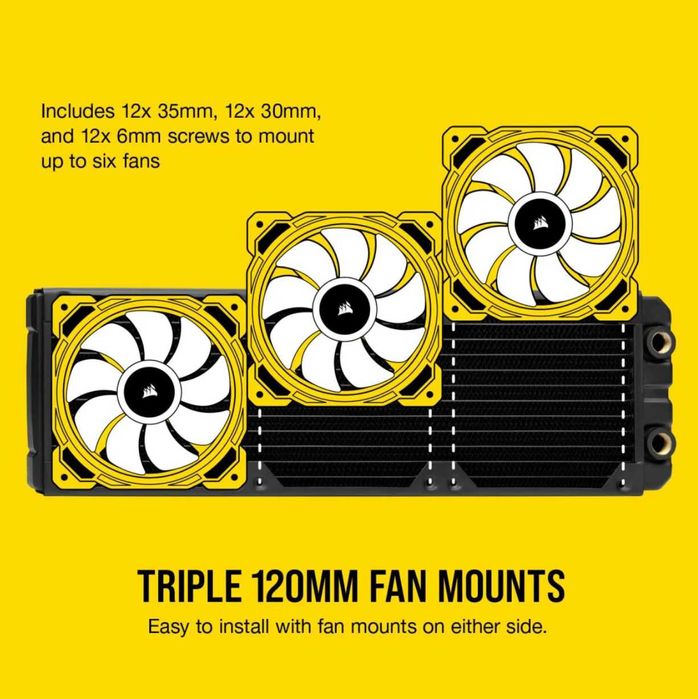 НОВ 360мм меден радиатор Corsair Hydro X Series XR5 за водно охлаждане