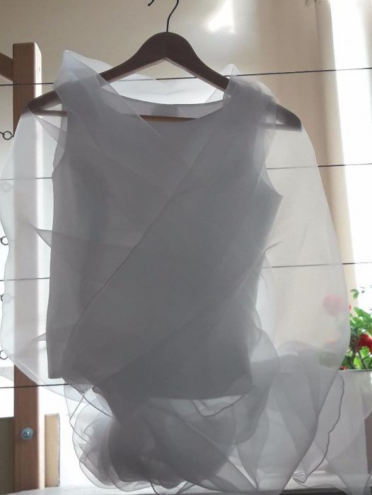 Rochie mireasa model Italia, din tafta, 2 piese+, marime 36