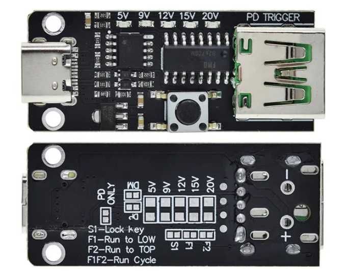 PD QC триггеры USB, Type-C 5v, 9v, 12v, 15v, 20v и 28 Вольт
