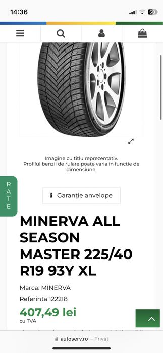 Anvelope Noi 225/40/19 Iarna set 4 buc 2024