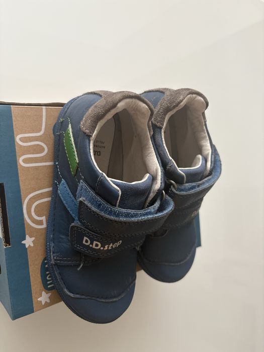D.D.Step pantofi baieti cu scai 28 Bermuda Blue