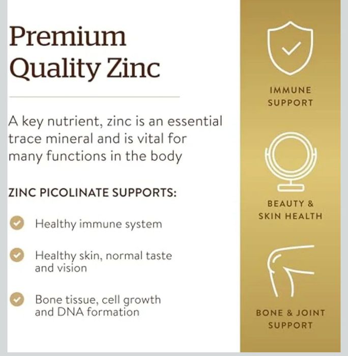 Solgar Zinc цинк пиколинат Picolinate 22 mg (100 таблеток)