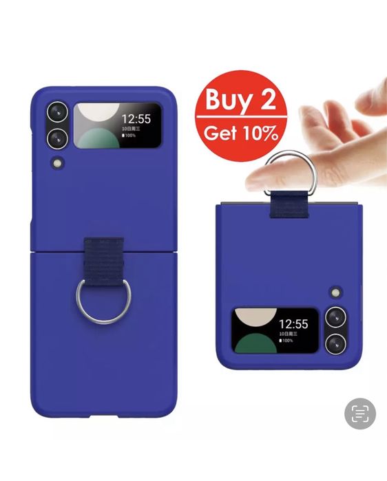 Samsung Z FLIP 3 4 5 6 7 - Husa Ring Case Ultra Slim Plastic