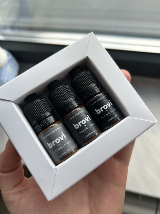 Комплект пигменти за вежди brovi 3x5мл