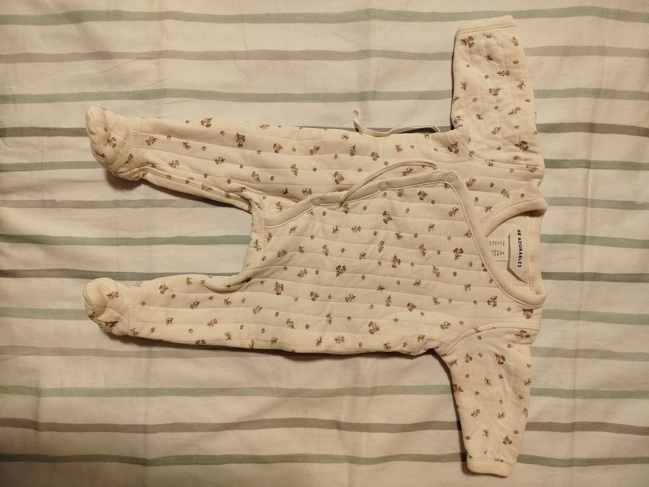 Плътен бебешки ромпър, за момиче, размер 50