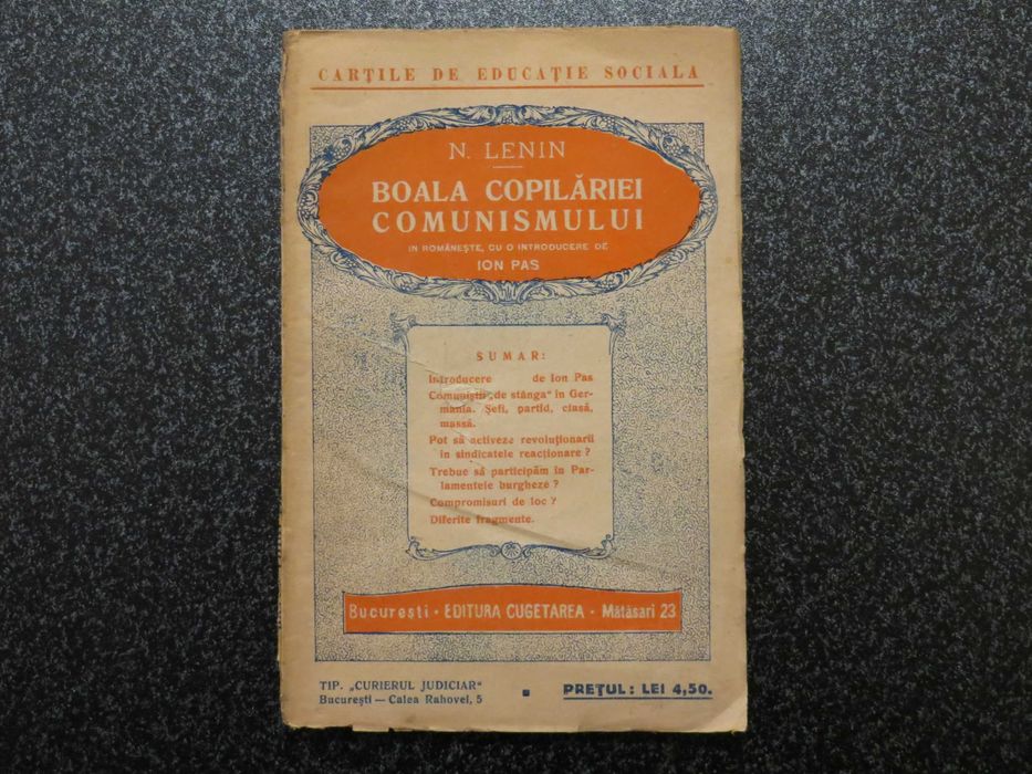 Boala copilariei comunismului N. Lenin 1921