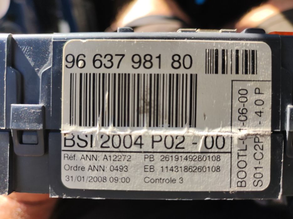 Компютър+BSI модул+ключ за Пежо-308,1.6HDI-109к.с.