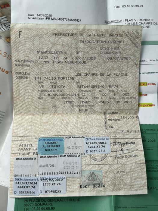 Schimb cu semiremorca prelata standard Toyota rav4