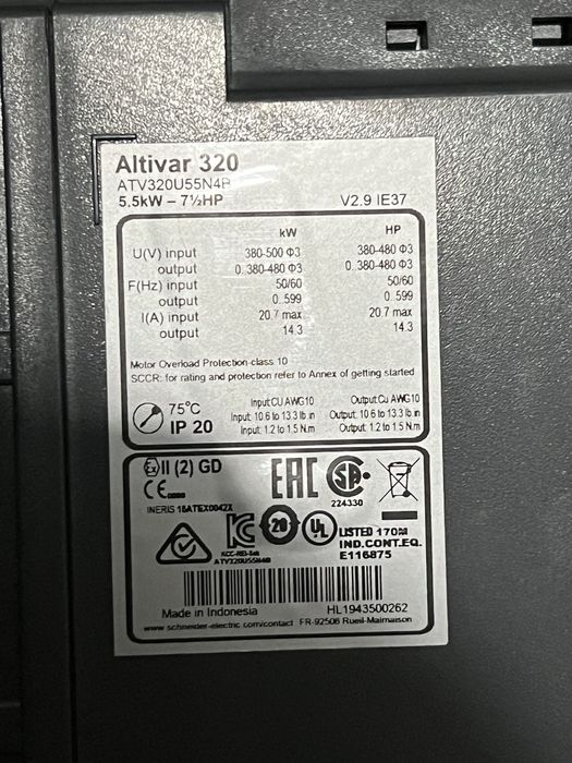 Sсhneider altivar 320 5.5kw